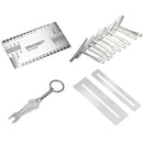 13 Pcs Guitar Bass Luthier Tools Set Pin Puller Keychain Double Sided Gauge