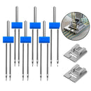 6pcs 2 Needle with 2x 9 Groove Pintuck Presser Foot 3 Sizes 2/90 3/90 4/90