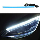 2PCS Dual Color Headlight Retrofit Switchback LED Strips Tube w/ Amber Turn