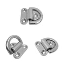 3PCS Folding Deck Pad Eyes / Lashing Ring Tie Down Stainless Steel Marine