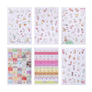 6pcs DIY Cute Cartoon Rabbit Waterproof Stickers Album Mobile Diary Decor