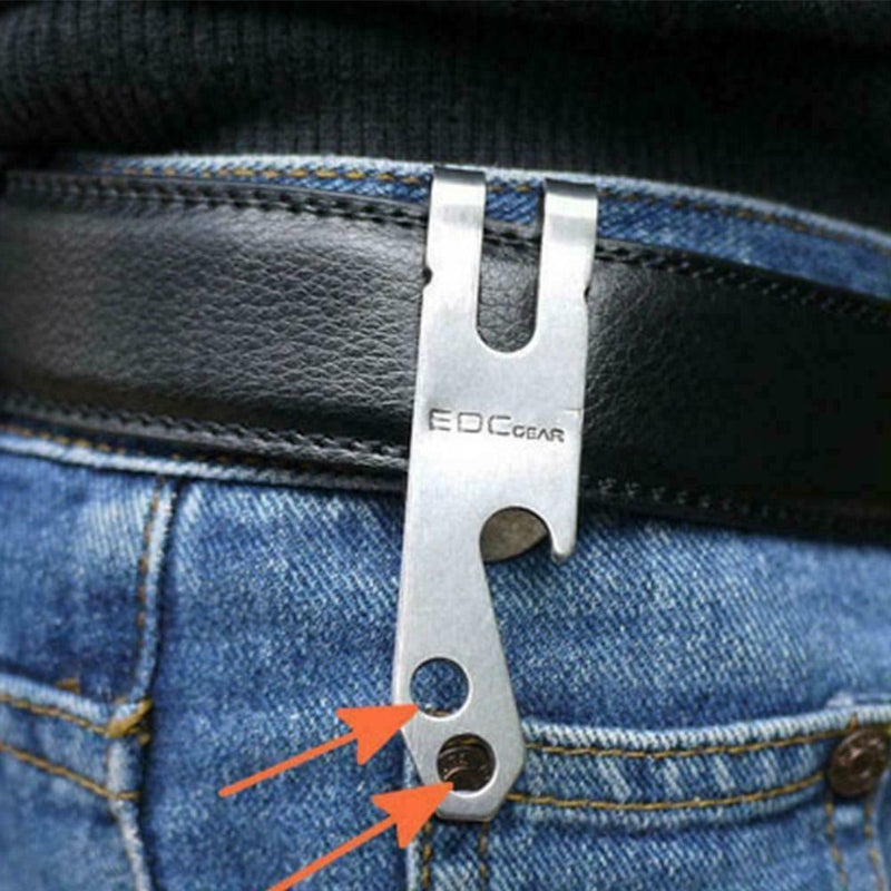 1* Carabiner Multifunctional Key Chain Cash Belt Clip Hanger Outdoor Holder N9K7