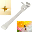 Stainless Steel Polished Bee Hive Hook Scraper Beekeeping Pry Equipment