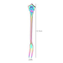4 piece set of stainless steel creative magic flower flower fruit fork colo