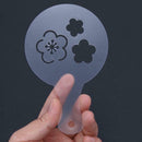 Chocolate Shaker Duster+16x Cappuccino Coffee Barista Stencils+Measure JHF