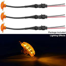 3 Pcs External Amber LED Lights Decoration, Led Front Grille Lights for 200 L6L4