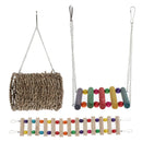 3 Pack Wooden Parrot Toys Hanging Cage For Pets