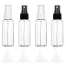 4pcs 30ml Portable Transparent Empty Mini Spray Bottle with 4pcs Funnel Set A