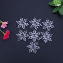 12pcs Christmas Ornament Transparent Clear Acrylic Snowflake Pendant