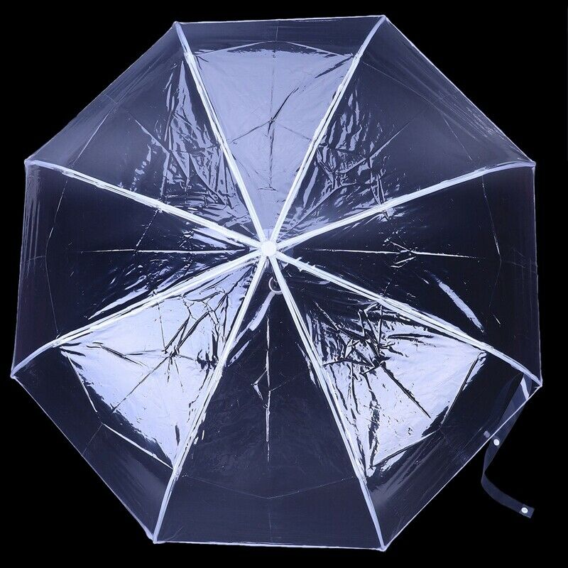Transparent Umbrella Automatic Umbrella Rain Women Men Sun Rain Auto Umbrel F5I8