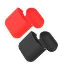 Black+Red Silicone Case Holder Protector for AirPods Earphone
