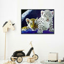 5D DIY Diamond Painting Tiger Cross Stitch Embroidery Mosaic Kit Needlework