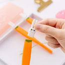 Cute Flat Head Carrot Gel Ink Pen Signature Escolar Office School Papelaria N0P2