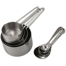 Kitchen Baking Cooking Stainless Steel Measuring Spoon Cup 8 in 1 Set