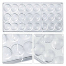 4X(24 Holes Semi Sphere Chocolate Mould Polycarbonate Chocolate Bar Mold HaQ7F6)