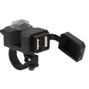 CS-665A1 Motorcycle Dual USB Charger Handlebar Mirror 3.1A USB Power Socket