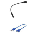 USB2.0 M/F Charging Cable Extension Adapter+Micro USB M/F Extension Cable