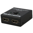 HDMI Switcher 2 Ports Bi-direction Manual Switch 2 x 1 / 1 x 2 HDMI Hub-HDC Q9Q7
