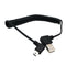 1.5m/5ft 90 Degree Angled USB 2.0 A Male to Mini B 5P Left Angle Male Spiral