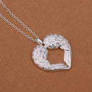 New Heart-shaped Pendant Fashion Necklace Gift Angel Heart Wings