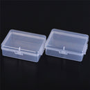 2PCS Small Transparent Plastic Storage Box Clear Square Multipurpose Display M&O
