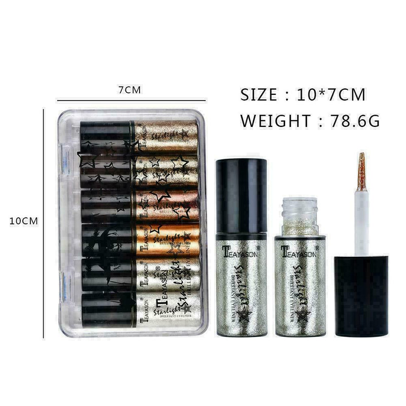 Professional Shiny Women Liquid Eyeliners Glitter Pigment Cong Silkworm Fla S0F5