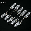 New 10pcs G4 10W Watt 12V Halogen Light Bulb Base JC Type Bulbs Lamp Bi-Pin Set