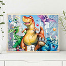 5D DIY Full Drill Diamond Painting Dinosaur Cross Stitch Mosaic Craft Kits
