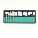 12pcs/Set Soft Felt Burrs Head Shank for Polishing Grinding Tool Set Wool NXY