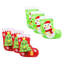 6 Set Snowmen Tree Stocking Felt Applique Kit Christmas Eve to Fill Presents