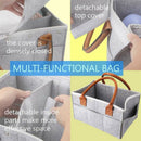 Car Caddy Organiser, Baby Diaper Caddy, Nappy Organiser Grey Basket Strolle