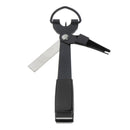 2pcs Stainless Steel 4 In 1 Quick Knot Tying Tool Fishing Clippers Black