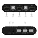 2 In 1 Out HDMI KVM Switch For Printer Dual USB Universal Aluminum Alloy Meeting