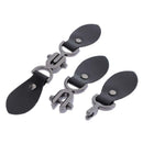 Pair of PU Leather Snap Toggle Closure Toggle Buttons with Metal Buckle Clip for