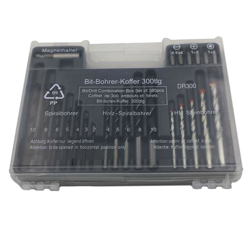 300pcs Woodworking Twist Drill Three-Point Woodworking Drill High Carb QJA