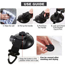 2Pcs Suction Cup Securing Hook Tie Down for Camping Tarp Car Side L0Z1