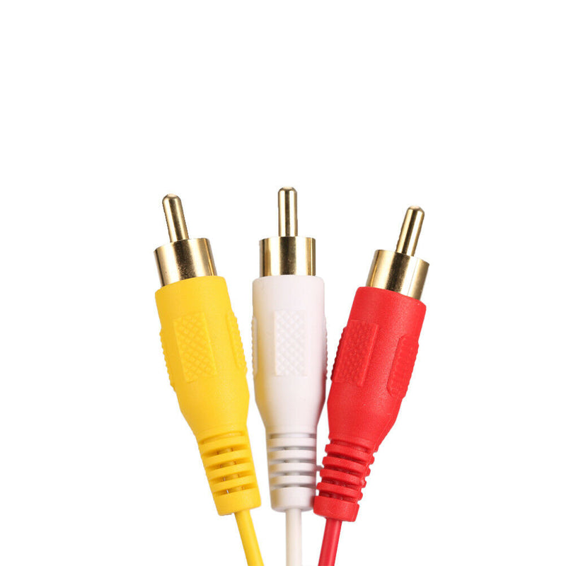 1.5M Audio Cable Black Male to Male HDMI To 3 RCA AV Video Audio Adapter Cable Z