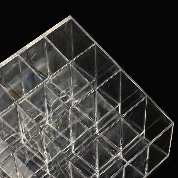 24 Trapezoid Clear Makeup Display Lipstick Case Cosmetic Organizer Holder A