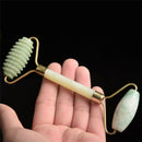Natural Jade Stone Face Massager Roller Spa Head Neck Facial Beauty Tool Te
