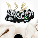 5pcs Panda Type Keychain Gift DIY Diamond Painting Special Shape Full Drill