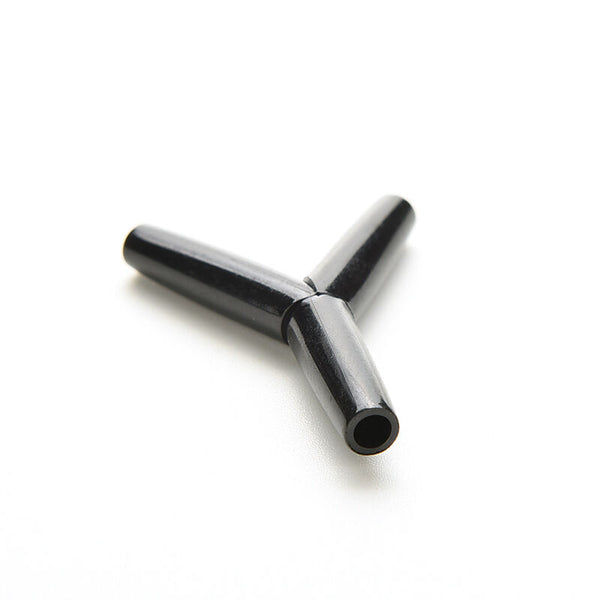 3 Way Y Shape Connector Air Line Tubing Aquarium Tank Black X 5 pcs B ES