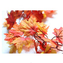 1.7M LED Lighted Fall Autumn Pumpkin Maple Leaves Garland Thanksgiving Decor AU