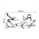 New Removable Kitchen Decor Coffee Cup Heart Home Decals Vinyl Art Wall Stick3C