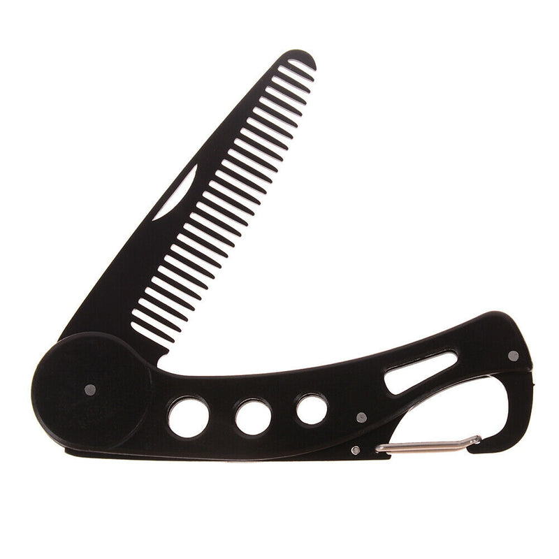 Mens womens beauty handmade folding pocket clip hair moustache beard co3c