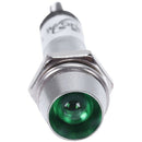 5X(8mm LED Dashboard warning light 12V control indicator light Green 1pz O4S1)