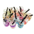 20X Mixed Glass Fruit Slice Juice Bottle Pendants Mini Charms DIY Craft Jewelry