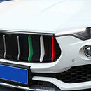 3Pcs Car Front Grille Inserts Decor Trim Strips Cover for Maserati Levante