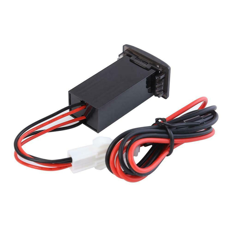 For MAZDA USB Car Charger with Blue LED Voltmeter 2.1A USB Charger Socket