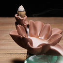 Home Decoration The Little Monk Lotus Flower Censer Blackflow Incense Cones