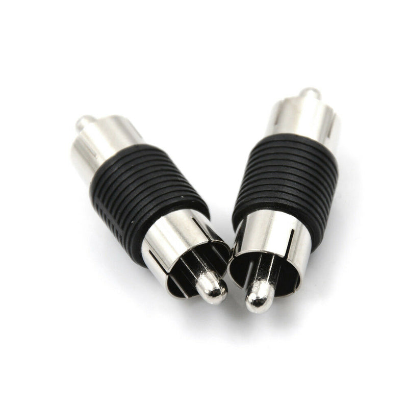 10PCS Straight AV RCA Male to Male Connectors Couplers Adapters FT